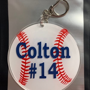 Baseball Personalized Bag Tags | Custom Keychains | Sports Bag Tags | Bag Tags Baseball | Personalized Keychains | Little League Baseball