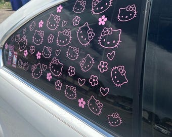 Adhesivo de Hello Kitty para ventana de coche: Vinilo adhesivo para exteriores