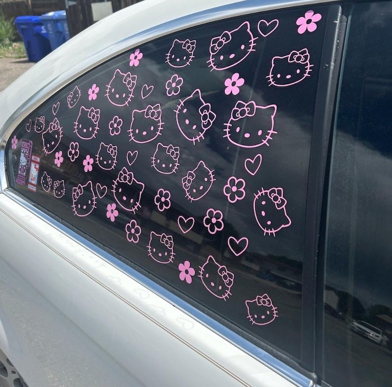 Hello Kitty Car Window Decal: Exterior Vinyl Sticker image 1