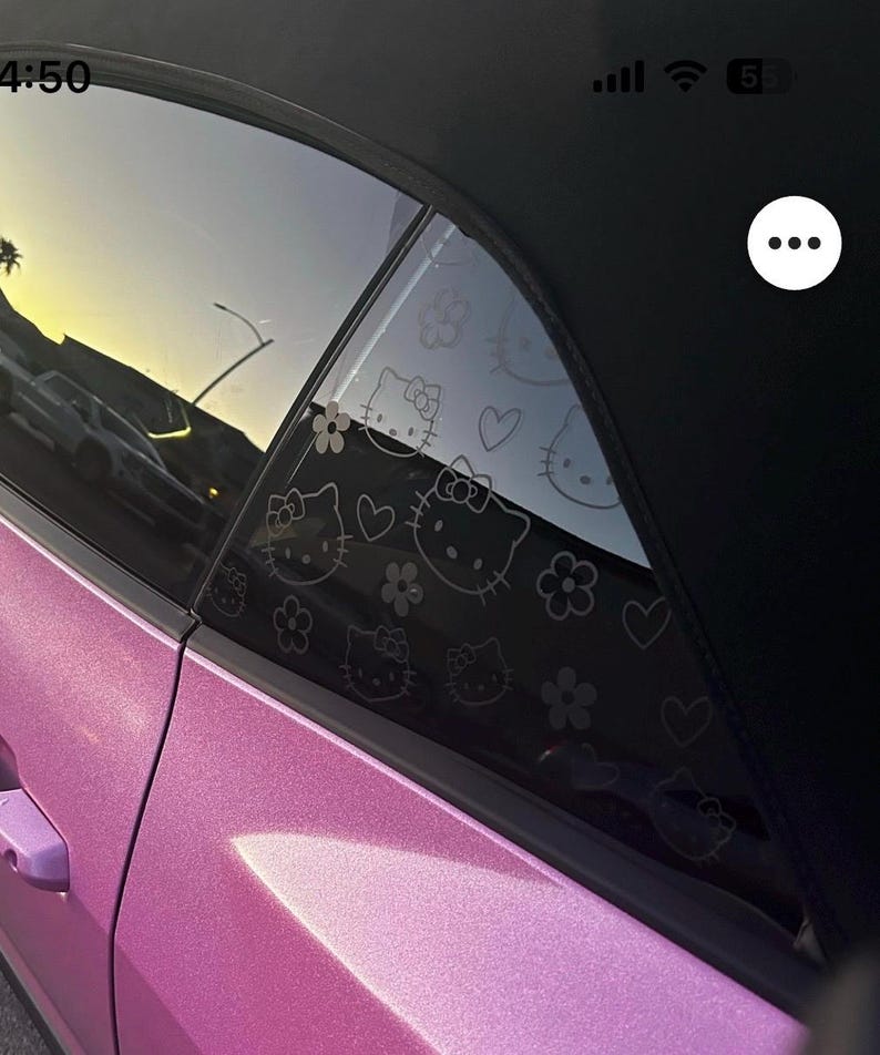 Hello Kitty Car Window Decal: Exterior Vinyl Sticker image 3