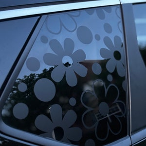 Daisy Car Decal, Car Window Decal, Vinyl Decal, Rear Window Decal, Quarter Window Decal, Car Window Sticker, Car Accessories,Car Decor
