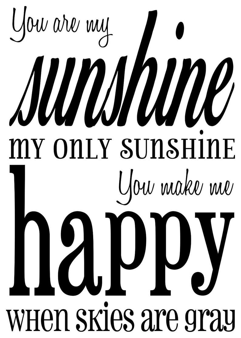 Download You are my sunshine my only sunshine SVG / Studio3 File ...