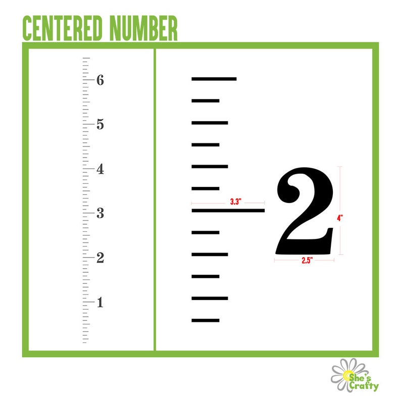 Download Growth Chart Ruler Stencil File SVG/JPG/PDF Cut File | Etsy