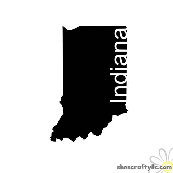 Download Indiana State Silhouette With Text Indiana Svg Studio3 Etsy