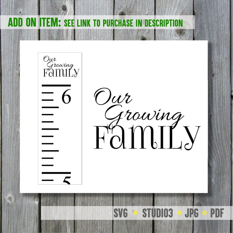 Download Growth Chart Ruler Stencil File SVG/JPG/PDF Cut File | Etsy