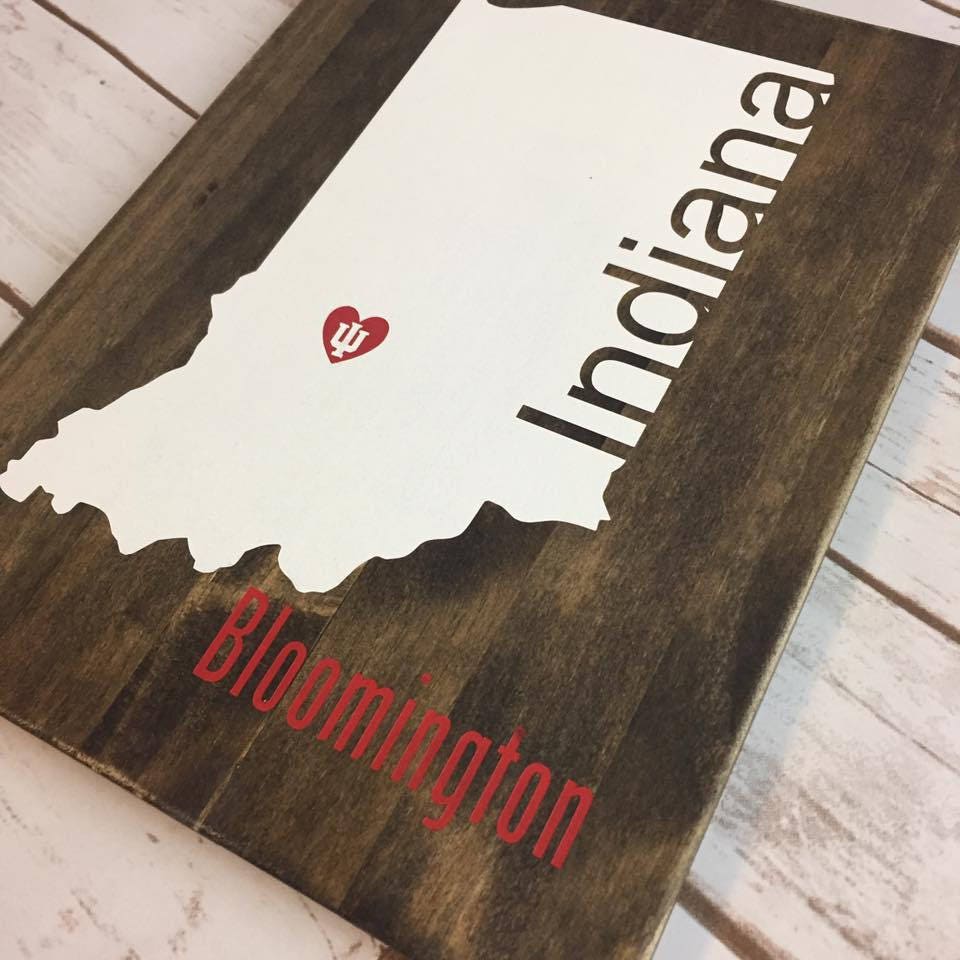 Download Indiana State Silhouette with text Indiana SVG / Studio3 | Etsy