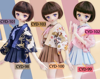 SD DD 1//3 Doll BJD Accessories JK School Bag Handbag Sailor Suit Cosplay DH