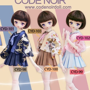 CODENOiR Sailor Uniform X Happi BJD clothes for YoSD / 1/6 BJD image 1