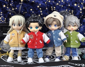 Baseball Coat Set - Doll Clothes for Obitsu 11  / nendoroid Doll / GSC Doll / ufdoll