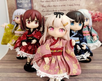 Rabbit kimono  Set - Doll Clothes for Obitsu 11  / nendoroid Doll / GSC Doll/ ufdoll