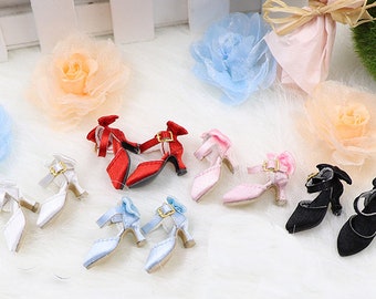 Satin Bow Heels - Doll Shoes for Blythe / Pullip / Azone / 1/6 Fashion Doll / ob24