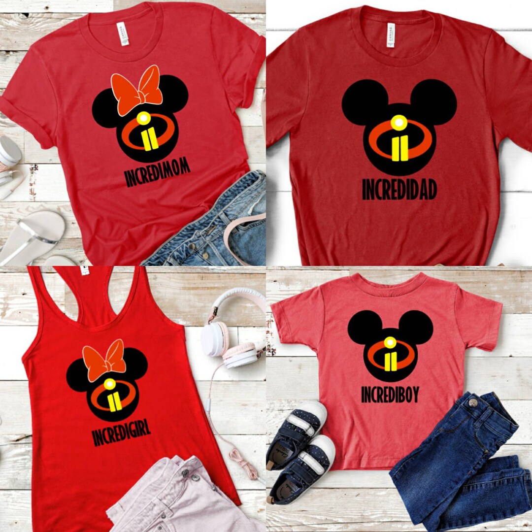Camisas de los increibles para la familia sale