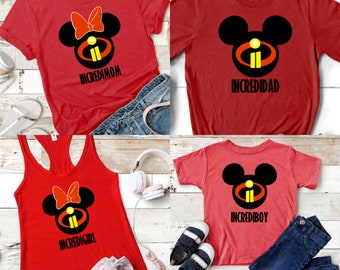Disney Family Shirts, Incredibles Shirts, Family Disney Shirts, Disney Incredibles Shirts, Disneyland Shirts, matching family shirts