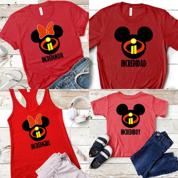 Chemises de la famille Disney, chemises Disney assorties, chemises Les  Indestructibles, Disney World, Disneyland, chemises Mickey, chemises Minnie  - Etsy France