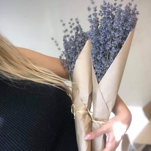 Lavender Bunch Dried Lavender Bundle 250 stems HARVEST 2022 WRAPPED decorative wedding 100% NATURAL image 1