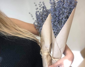 Lavender Bunch - Dried Lavender Bundle 250 stems HARVEST 2022 | WRAPPED decorative| wedding | 100% NATURAL