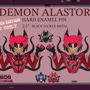 PRE ORDER - Hazbin Hotel Demon Alastor Pin LE 50