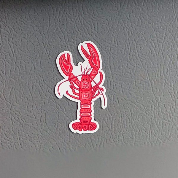 Red Lobster Magnet - Cute Red Lobster Magnets - Lobster Art Magnet - Small Red Lobster Art Magnet