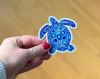 Pegatinas de tortuga marina - Pegatinas artísticas de tortugas marinas - Arte de tortugas marinas - Regalo para amantes de las tortugas - Arte de tortugas - Pegatinas de tortugas marinas impermeables