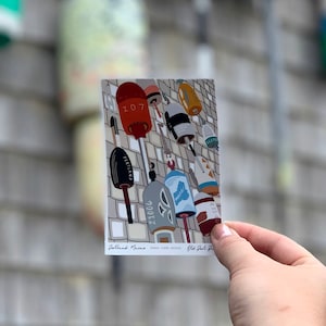 Maine Buoy Sticker Art - Buoy Sticker Art - Portland Maine Sticker - Portland Maine Old Port Sticker -Maine Themed Sticker