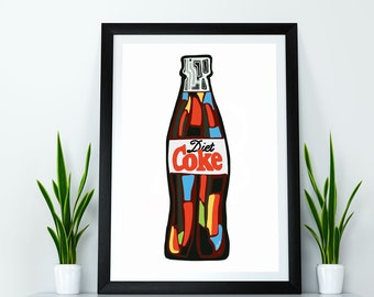 ダイエット コーク アート - ダイエット コーク プリント - Sarah Hiers Design ダイエット コーク - コーク プリント - ダイエット コーク アート - ダイエット コーク ギフト - ダイエット コーク ポスター - ダイエット コーク