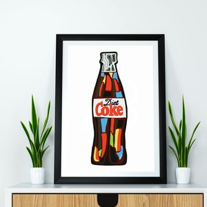Diet Coke Art - Diet Coke Print - Sarah Hiers Design Diet Coke - Coke Print - Diet Coke Art - Diet Coke Gift - Diet Coke Poster - Diet Coke