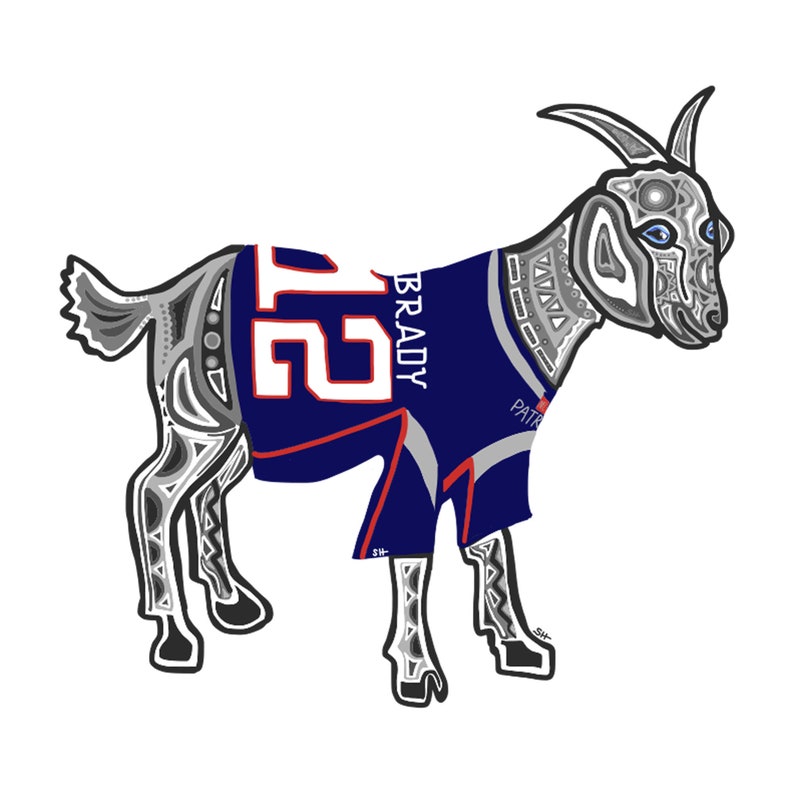 PRINTABLE Tom Brady GOAT TB12 New England Patriots Print - Etsy