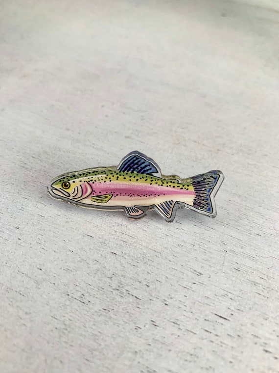 Rainbow Trout Fish Pin Trout Pin Fish Pin Fishing Trout Art Pin Rainbow  Trout Pin Design North American Fresh Water Fish Series -  Canada