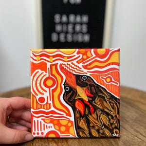 Chicken Art - "Phyllis" ORIGINAL PAINTING by Sarah Hiers - Original Acrylic on Canvas, Never Duplicated, One of a Kind Art