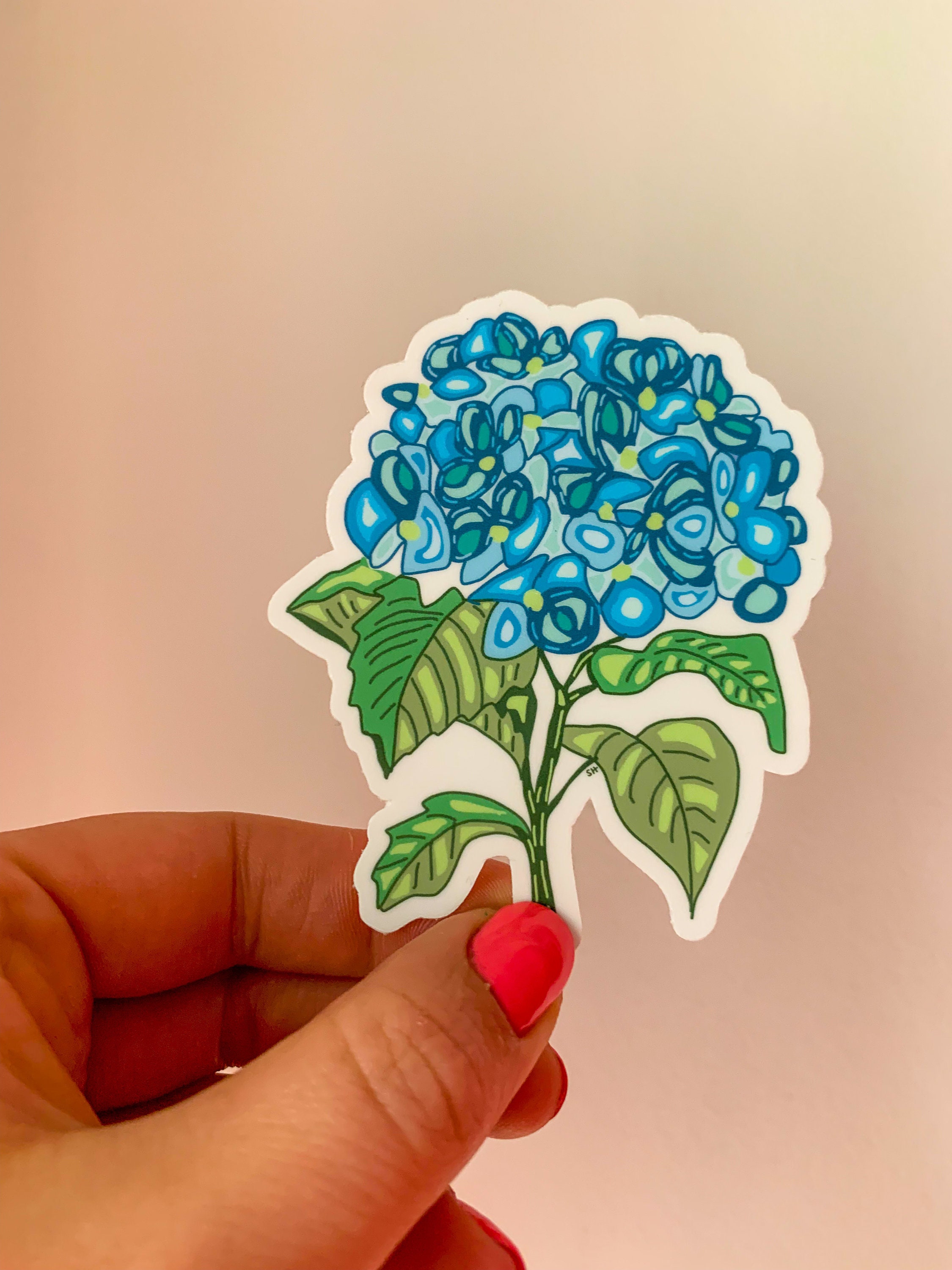 Hydrangea Sticker - Hydrangea Sticker Art - Vinyl Hydrangea Sticker ...