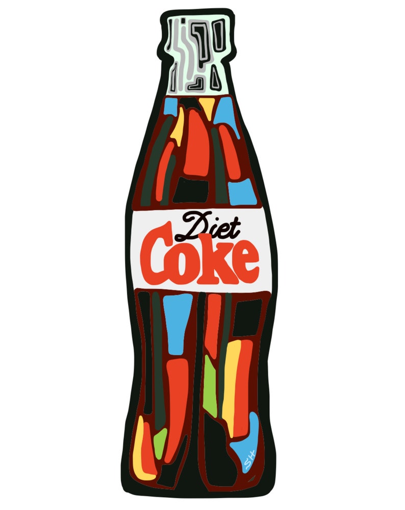 PRINTABLE Diet Coke Print Diet Coke Abstract Art Diet Etsy