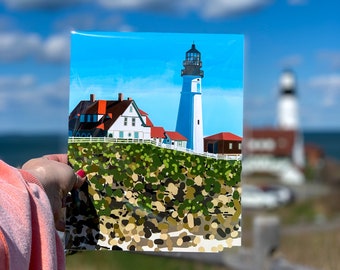 Portland Head Light - Lighthouse Art - Cape Elizabeth Maine - Maine Lighthouse - Portland Head Light Lighthouse Cape Elizabeth Maine