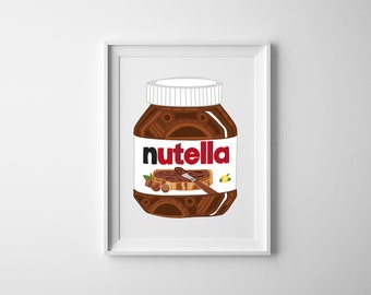 PRINTABLE - 8x10 Nutella Print - Nutella Abstract - Nutella Art - Nutella Poster - Nutella Digital Download - Nutella Poster