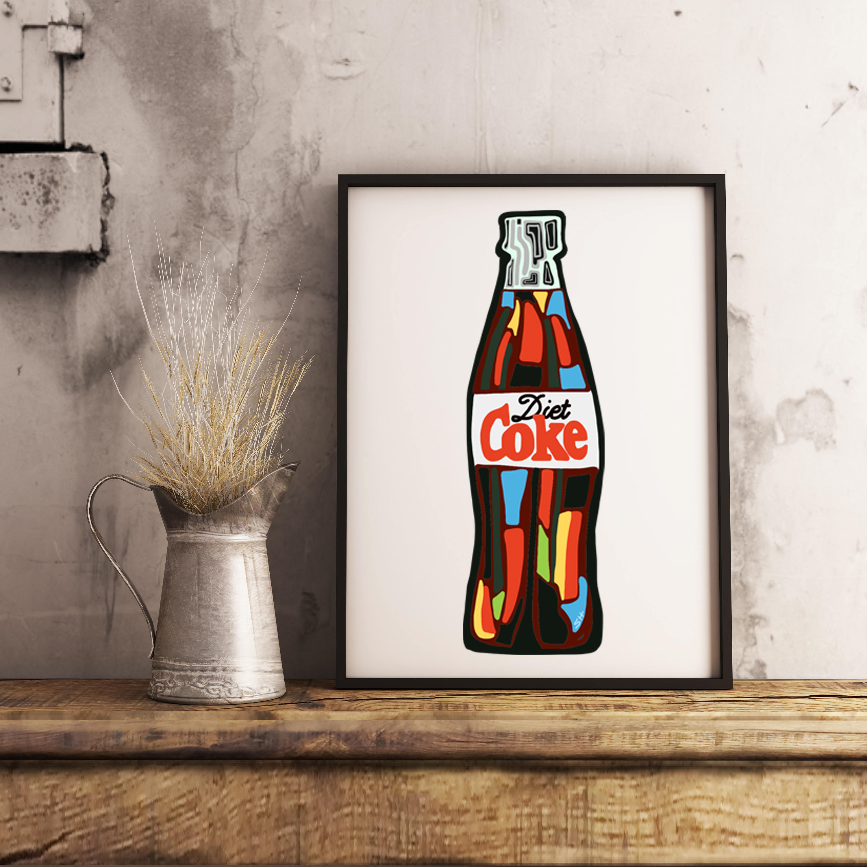 PRINTABLE Diet Coke Print Diet Coke Abstract Art Diet | Etsy