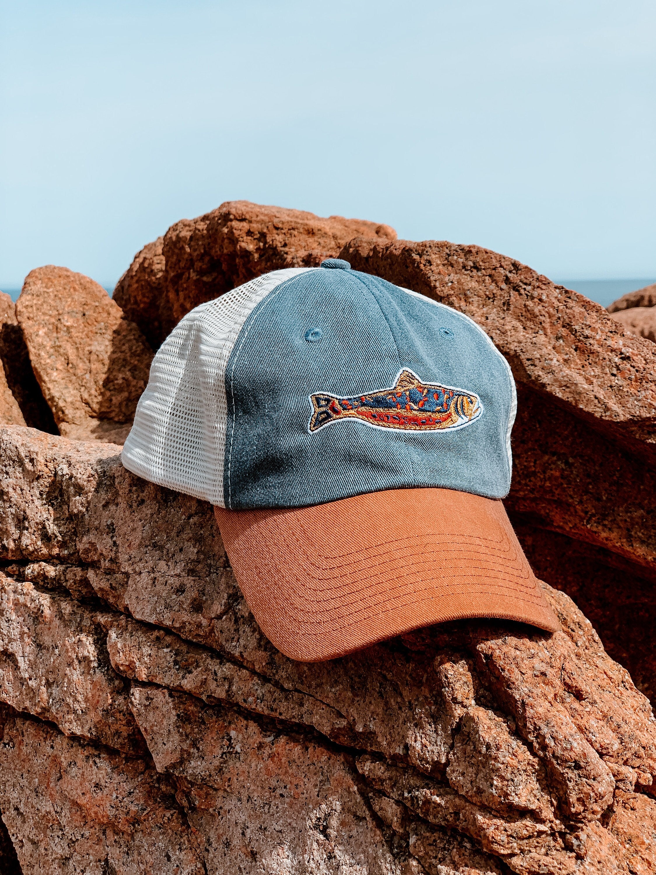 Trout Hat Brook Trout Hat Design Baseball Hat With Trout Fish Fish