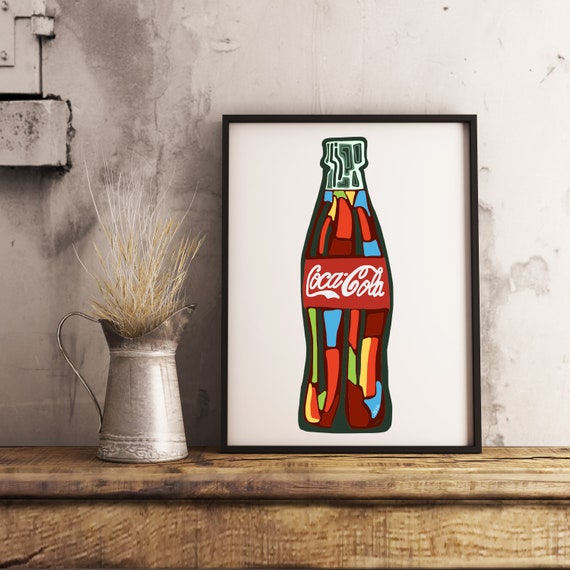 Coca Cola Drink Print Bar Art Bar And Kitchen Decor Coca Etsy