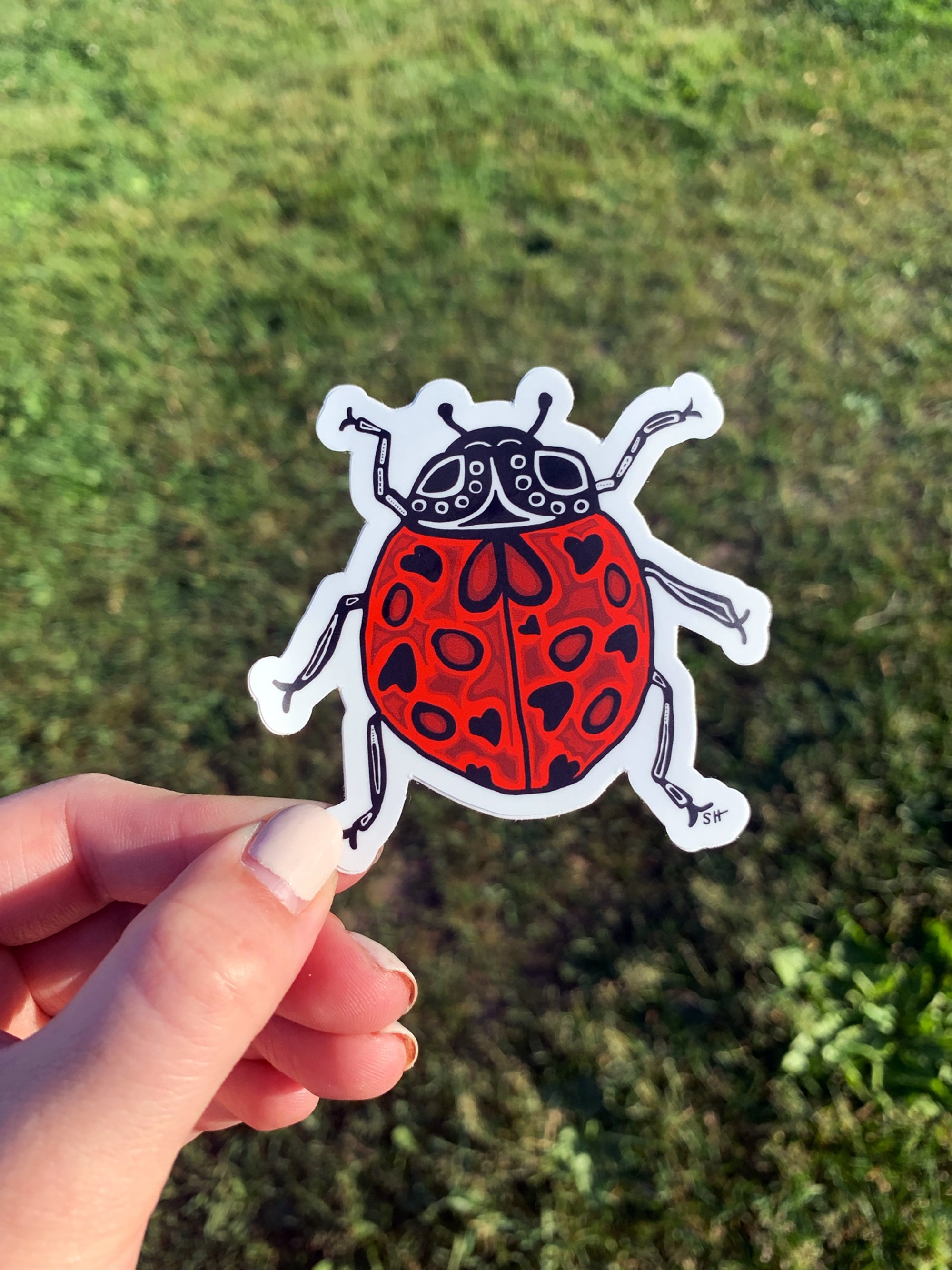 Litterbug Stickers Ladybug Sticker • Cute Insect Vinyl Decal • Waterproof Nature Sticker ...