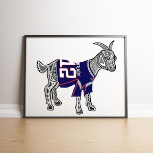 Tom Brady GOAT (greatest of all time)- TB12- New England Patriots Print- Tom Brady Art- Football Print- NFL Print- Tom Brady Poster