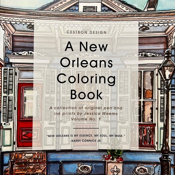 Un libro para colorear de Nueva Orleans