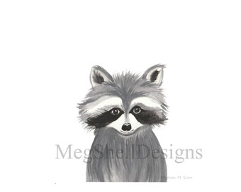 Mapache de acuarela