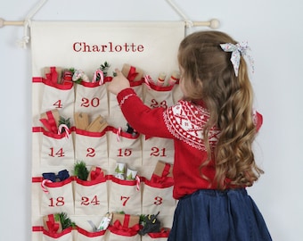 Advent Calendar - Christmas Countdown Calendar - Advent Calendar With Pockets - Christmas Calendar - Fabric Advent Calendar