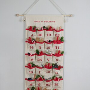 Fabric Advent Calendar with Gift Toys Christmas Countdown Calendar with Gift Toys image 5