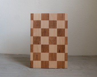 personalized checkerboard cutting board, custom butcher block, custom newlywed gift for the couple, realtor closing gift for client