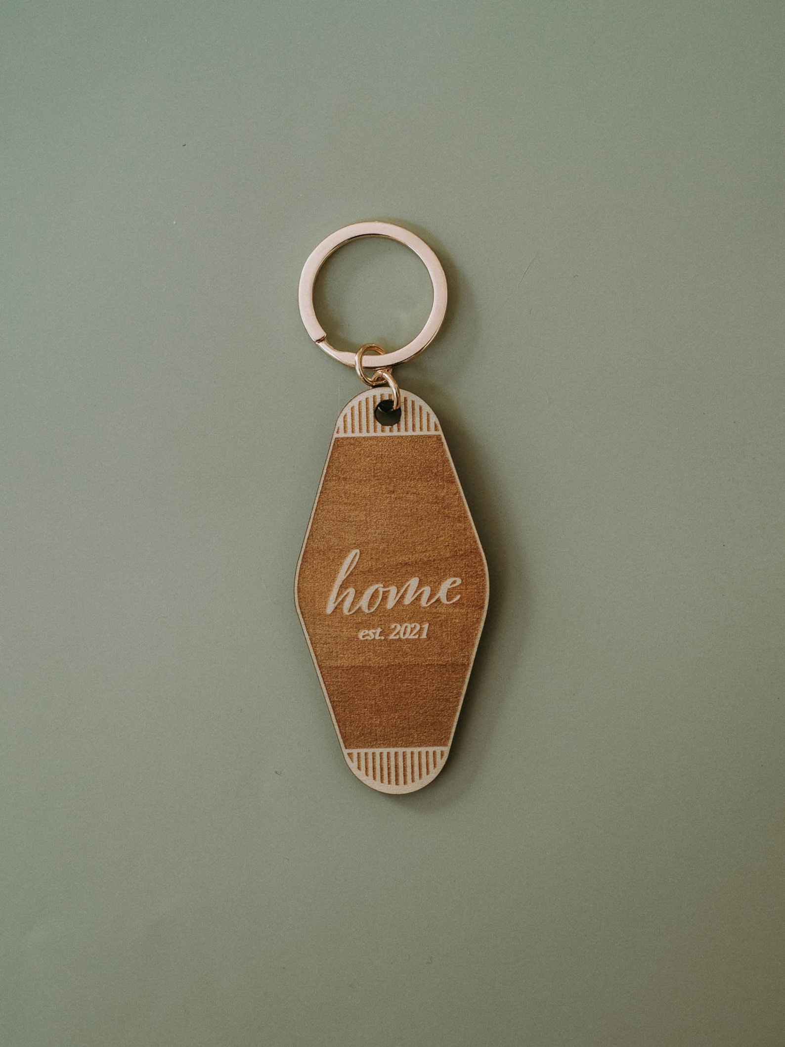 Personalized Home Hotel Keychain Custom Engraved Wood Motel Etsy