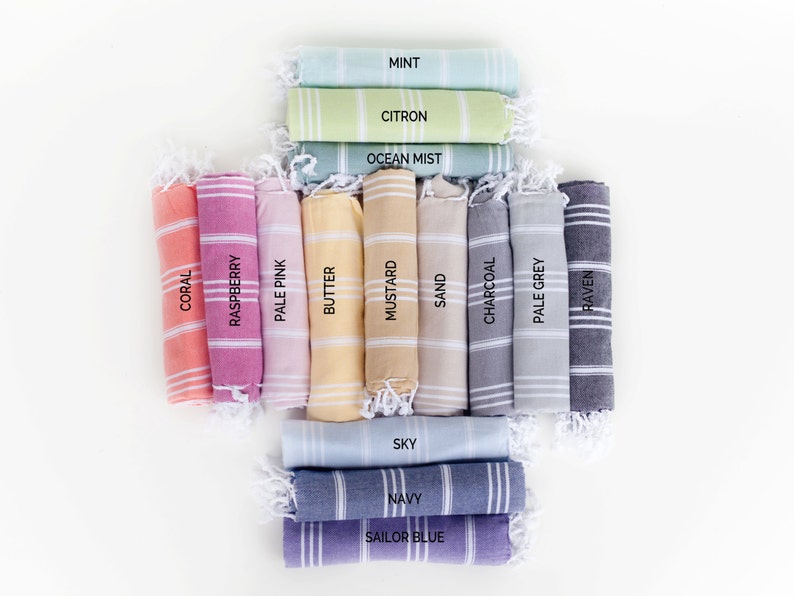 100 Cotton Authentic Turkish Hand Towels in 12 color choices Etsy