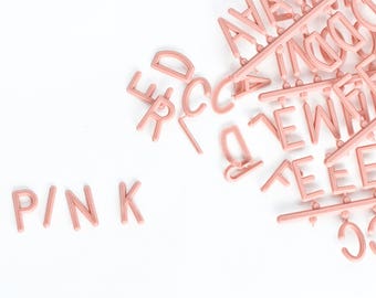 Set of DUSTY PINK 1-inch 290 Character Helvetica Sprue Letter Set for Felt Letter Boards