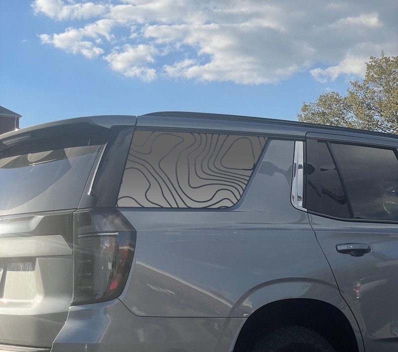 Topography Filled Full Window Decal - Die-Cut Oracal 651 Vinyl Car Sticker image 7