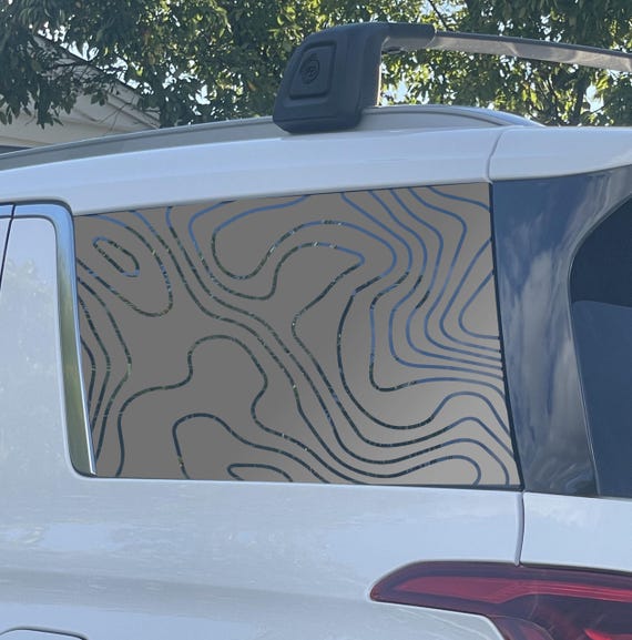 Topography Filled Full Window Decal - Die-Cut Oracal 651 Vinyl Car Sticker
