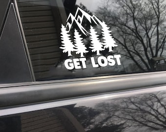 Get Lost Car Decal, Funny Sticker