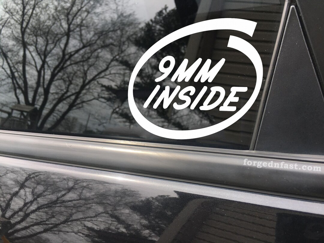 9mm Inside Car Decal, Bumper Sticker - Etsy